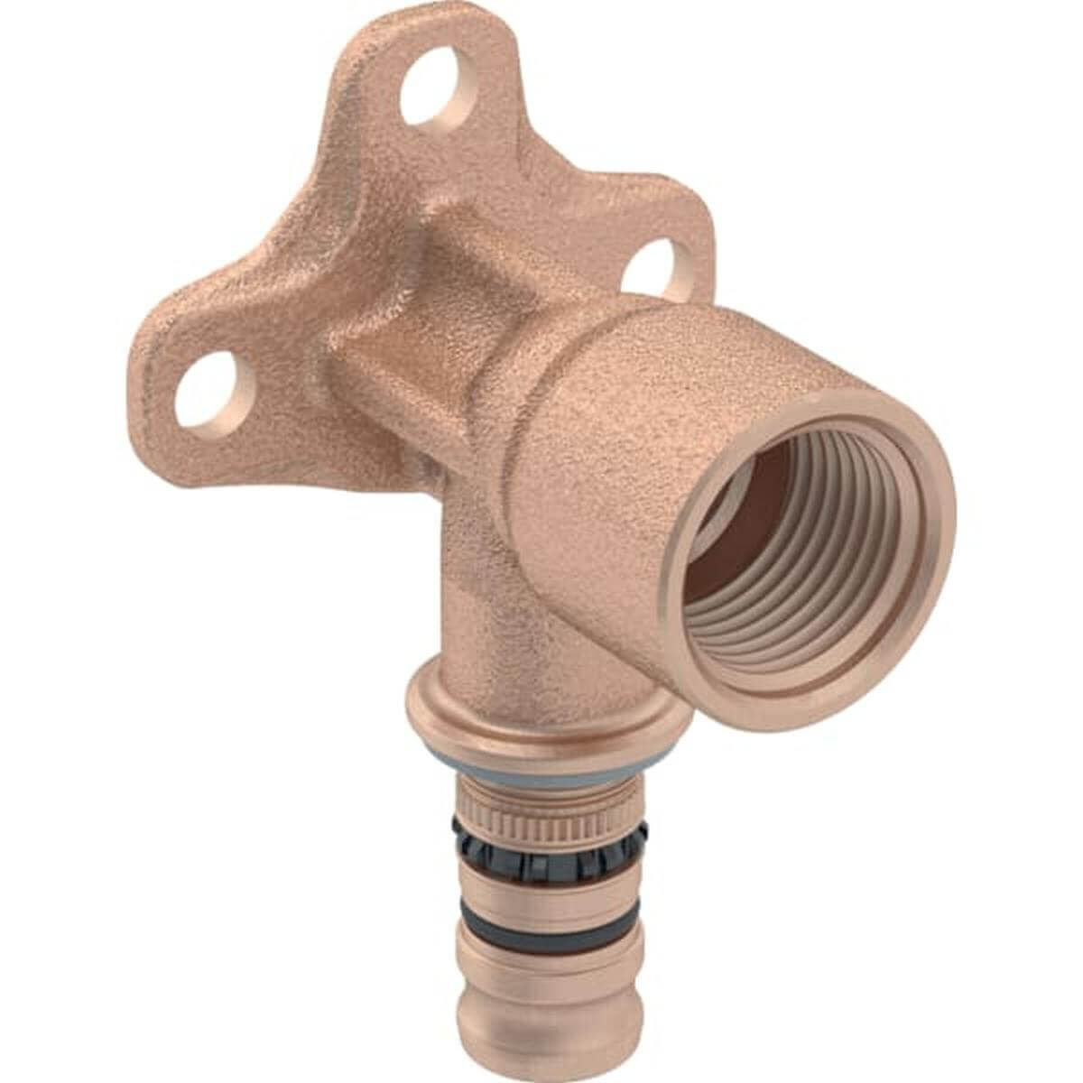 Geberit Anschlusswinkel Mepla Ø 16 mm x Rp 1/2 x 52 mm 90° Rotguss