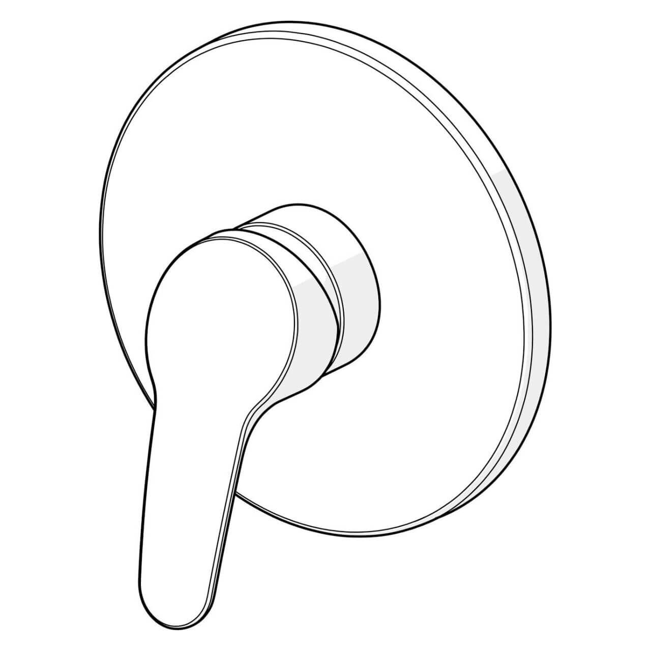 Hansa Duscharmatur Hansamix Chrom, UP-Brause-Einhebelmischer Wandmontage