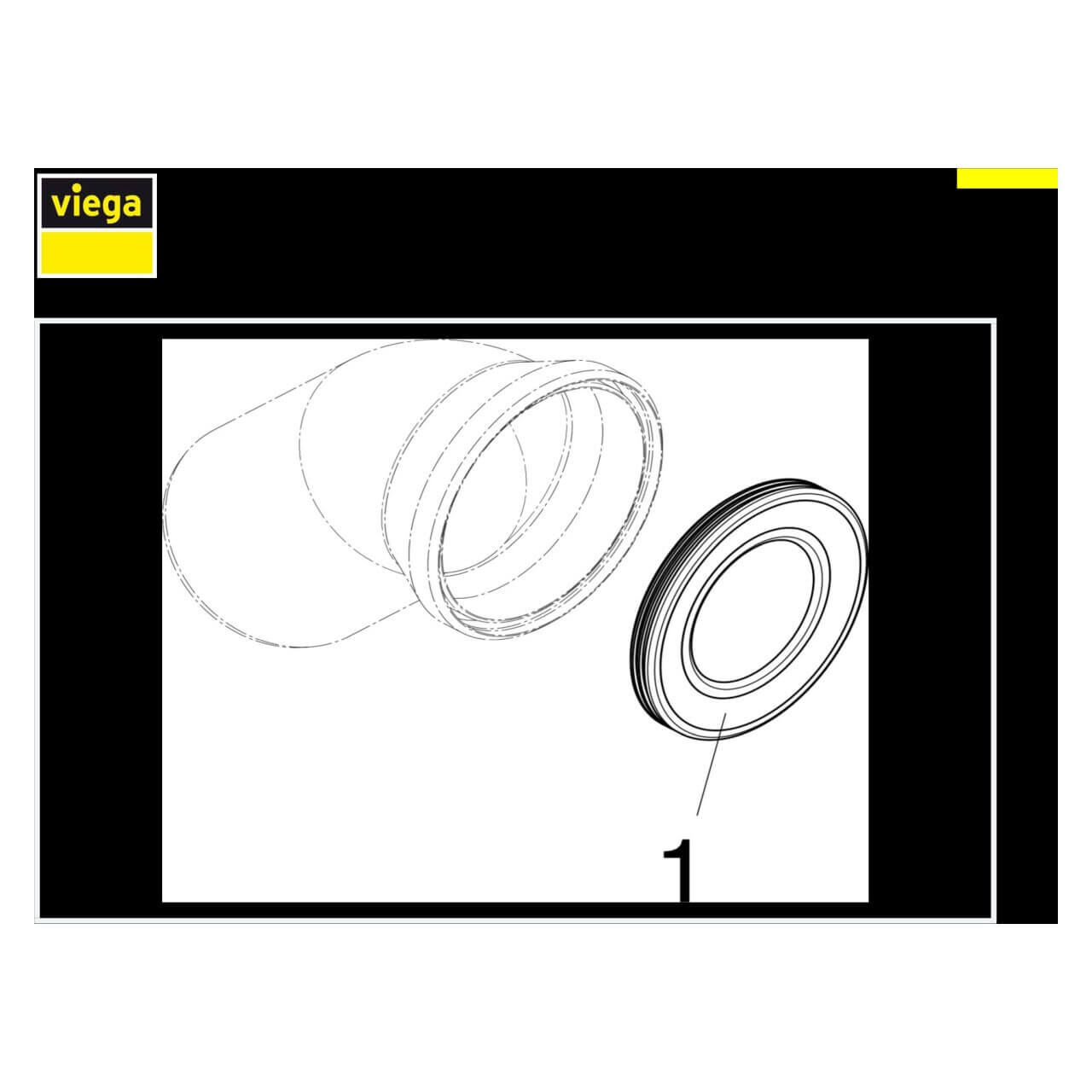 Viega WC-Anschlussbogen 3812 45° DN 100 Kunststoff Weiß