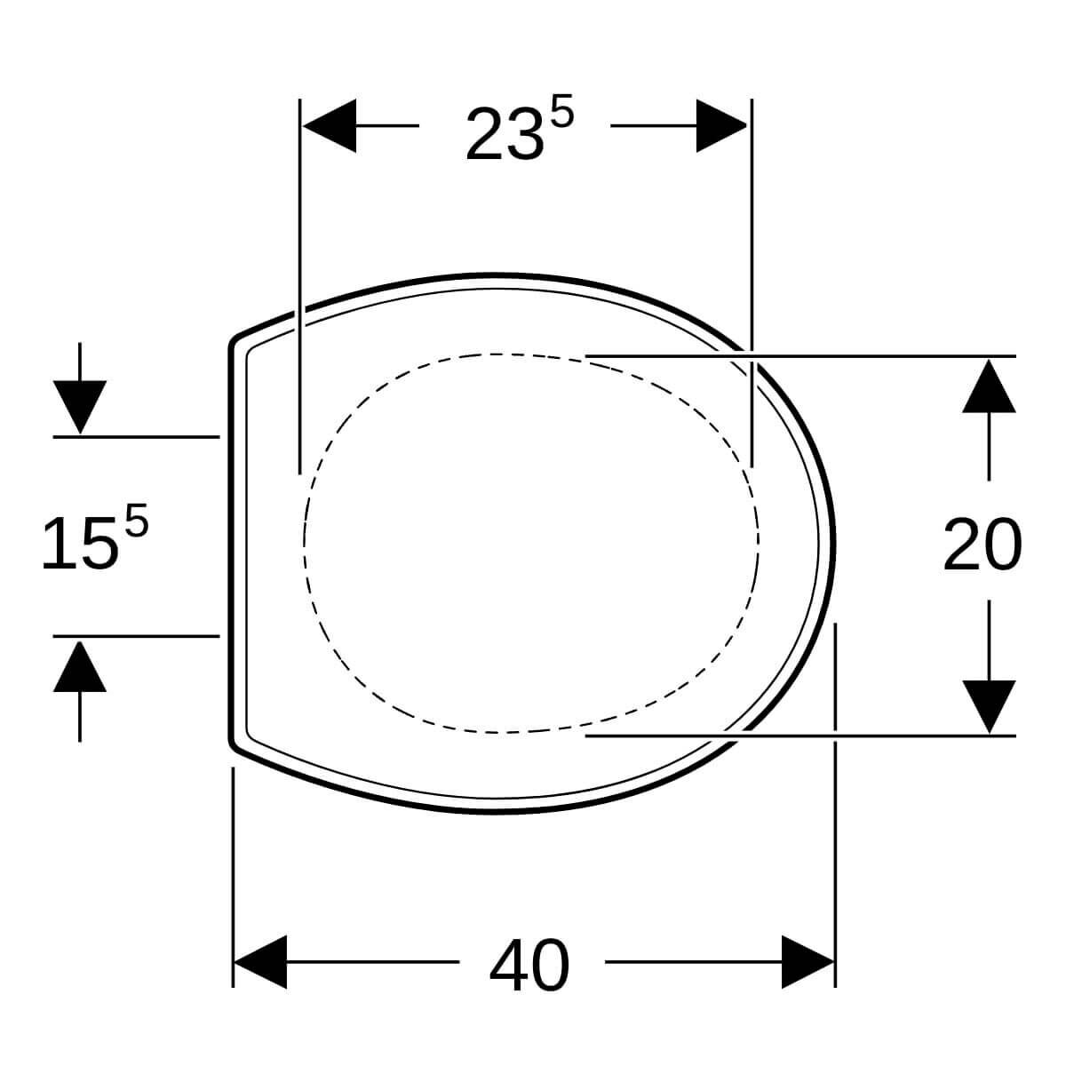 Geberit WC-Sitz Bambini weiß Scharniere edelstahl