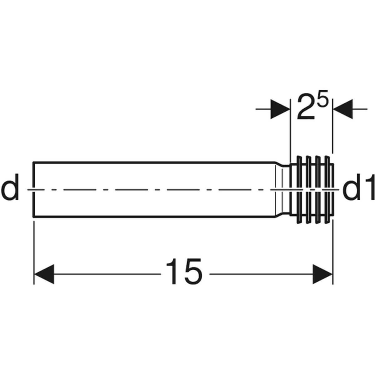 Geberit Spülbogenverlängerung Ø 32 x 35 mm