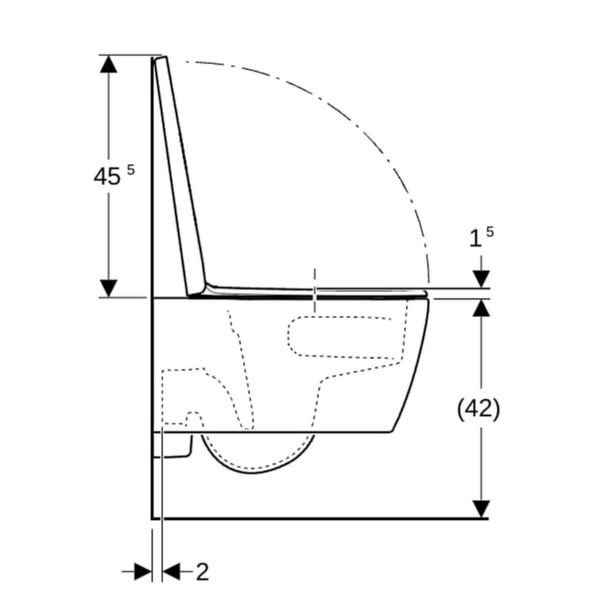 Geberit Wand-Tiefspül-WC iCon Set mit WC-Sitz weiß