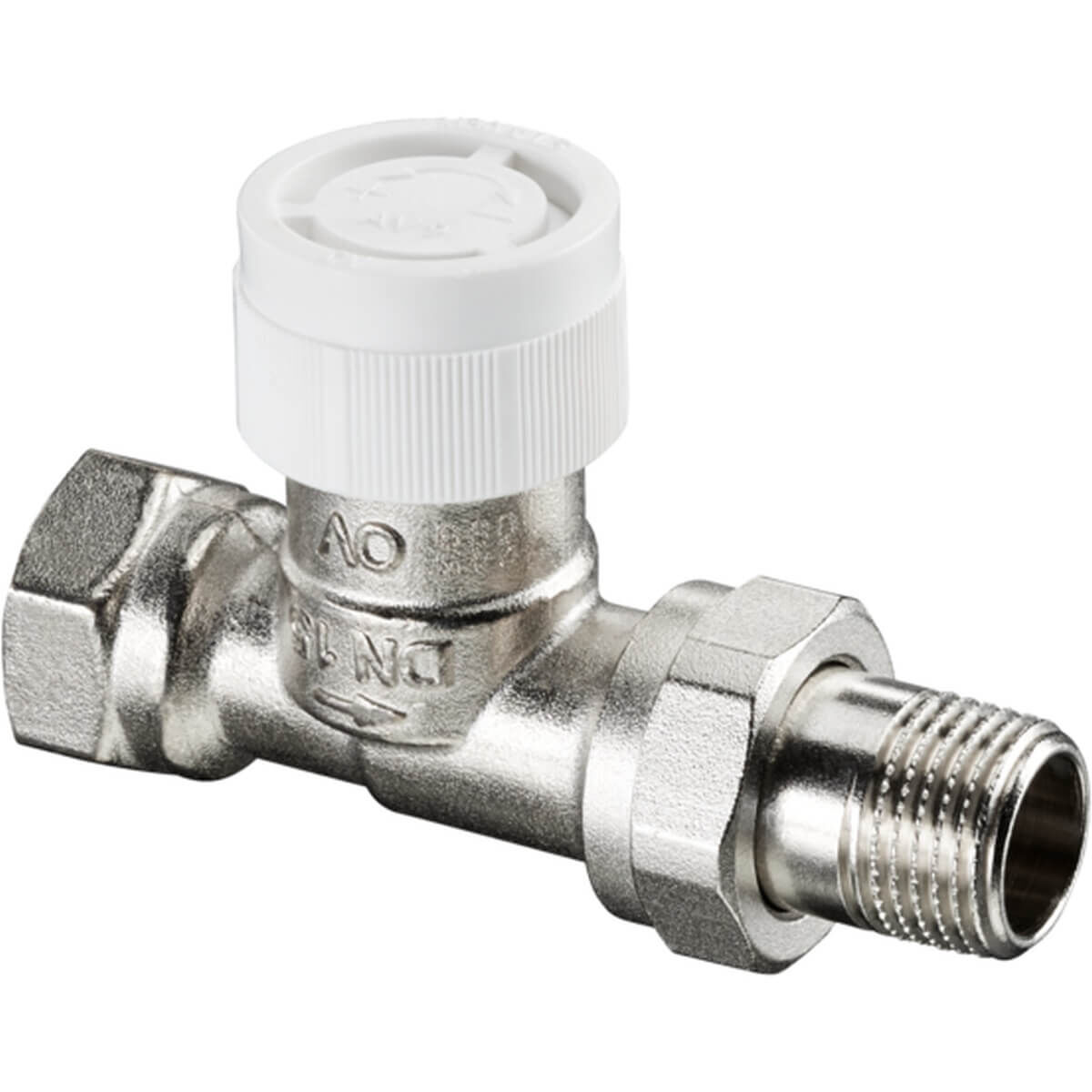 Oventrop Thermostatventil Baureihe AV 9 DN 10 Durchgang messing vernickelt