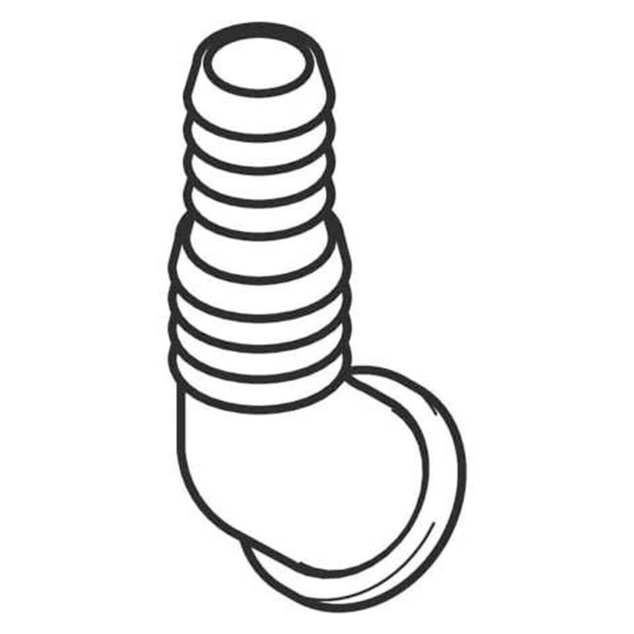 Geberit - Winkelschlauchtülle | AP-Siphon Kunststoff Weiß