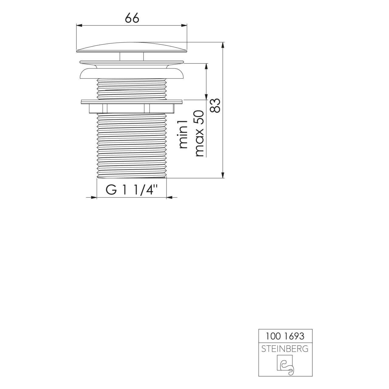 Steinberg Schaftventil Serie 100 Chrom