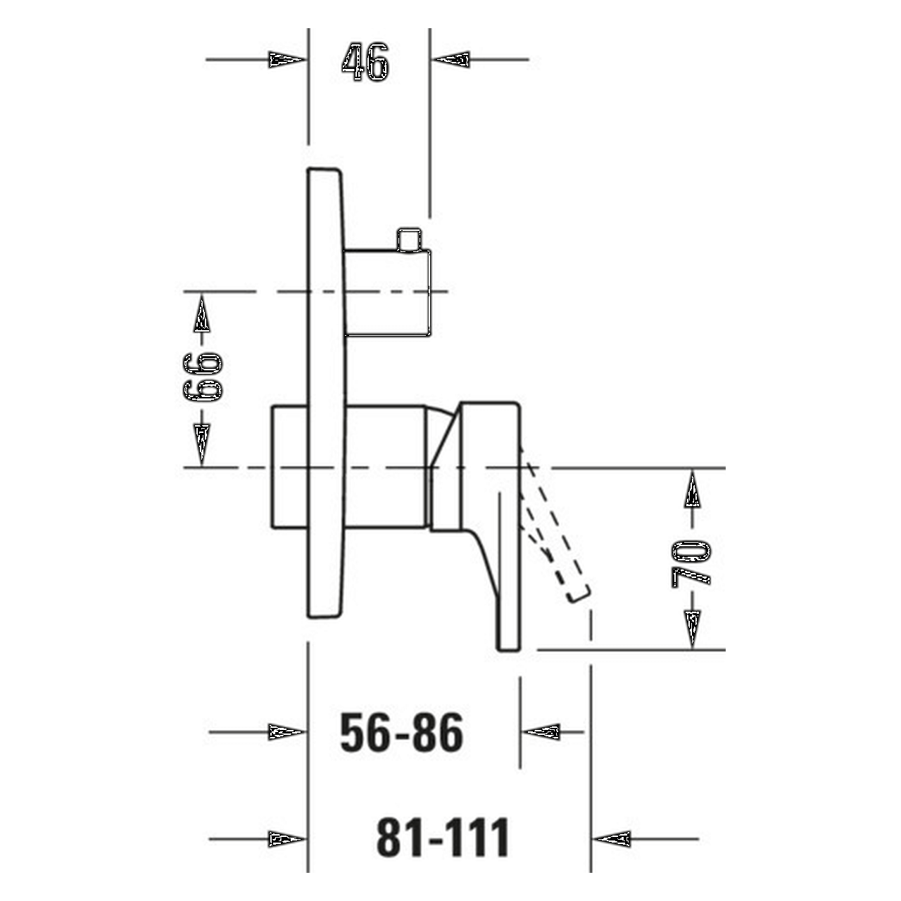 Duravit Brausearmatur Tulum UP Chrom mit Umstellung (TU4210012010) – jetzt bei Meds24 Duravit Brausearmatur Tulum UP Chrom mit Umstellung (TU4210012010)