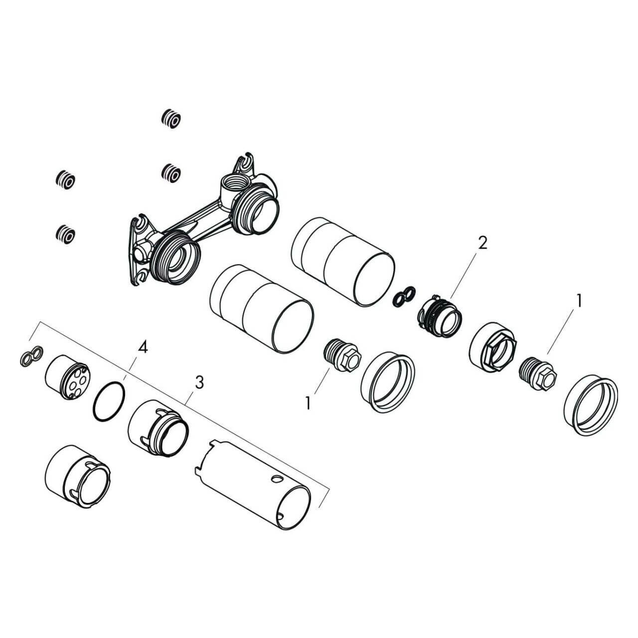 Hansgrohe Grundkörper Unterputz für Waschtischarmaturen