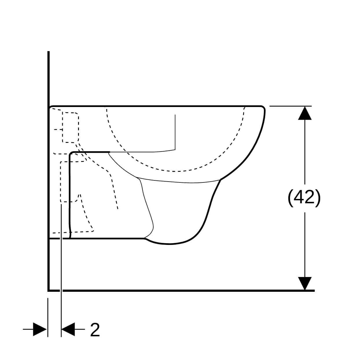 Geberit Wand-Tiefspül-WC Renova 6/5 l bahamabeige