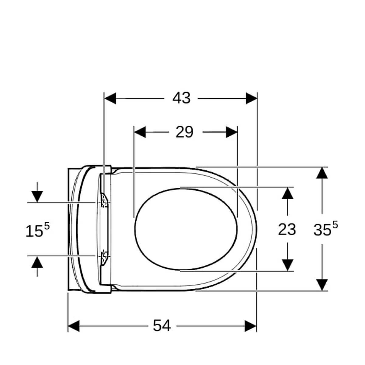 Geberit Wand-Tiefspül-WC Renova Set mit WC-Sitz weiß
