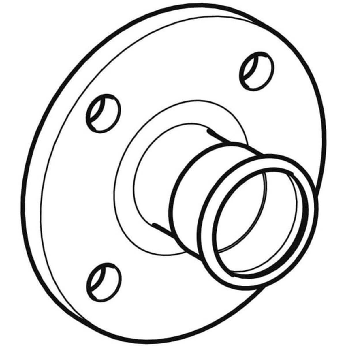 Geberit Flansch Mapress Therm DN 100 Ø 108 mm Länge 12,6 cm PN 6