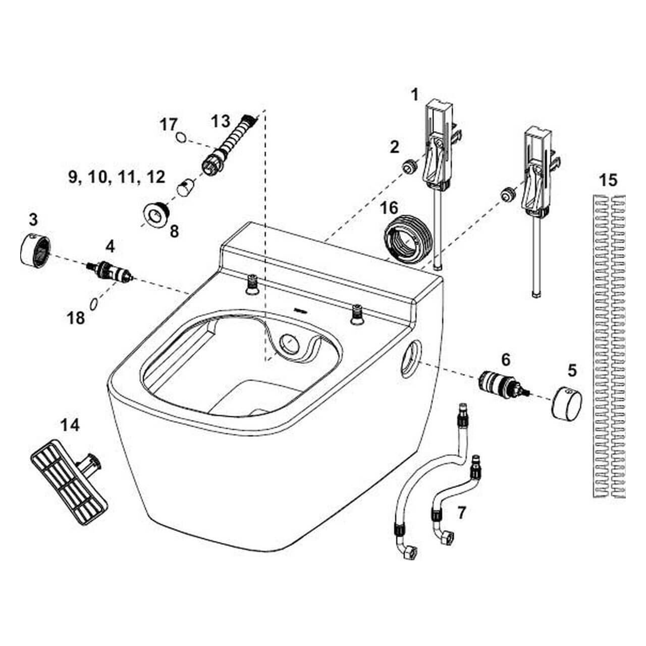 Tece Wand-WC Teceone mit Duschfunktion Weiß Spülrandlos (9700200) – jetzt bei Meds24 Tece Wand-WC Teceone mit Duschfunktion Weiß Spülrandlos (9700200)