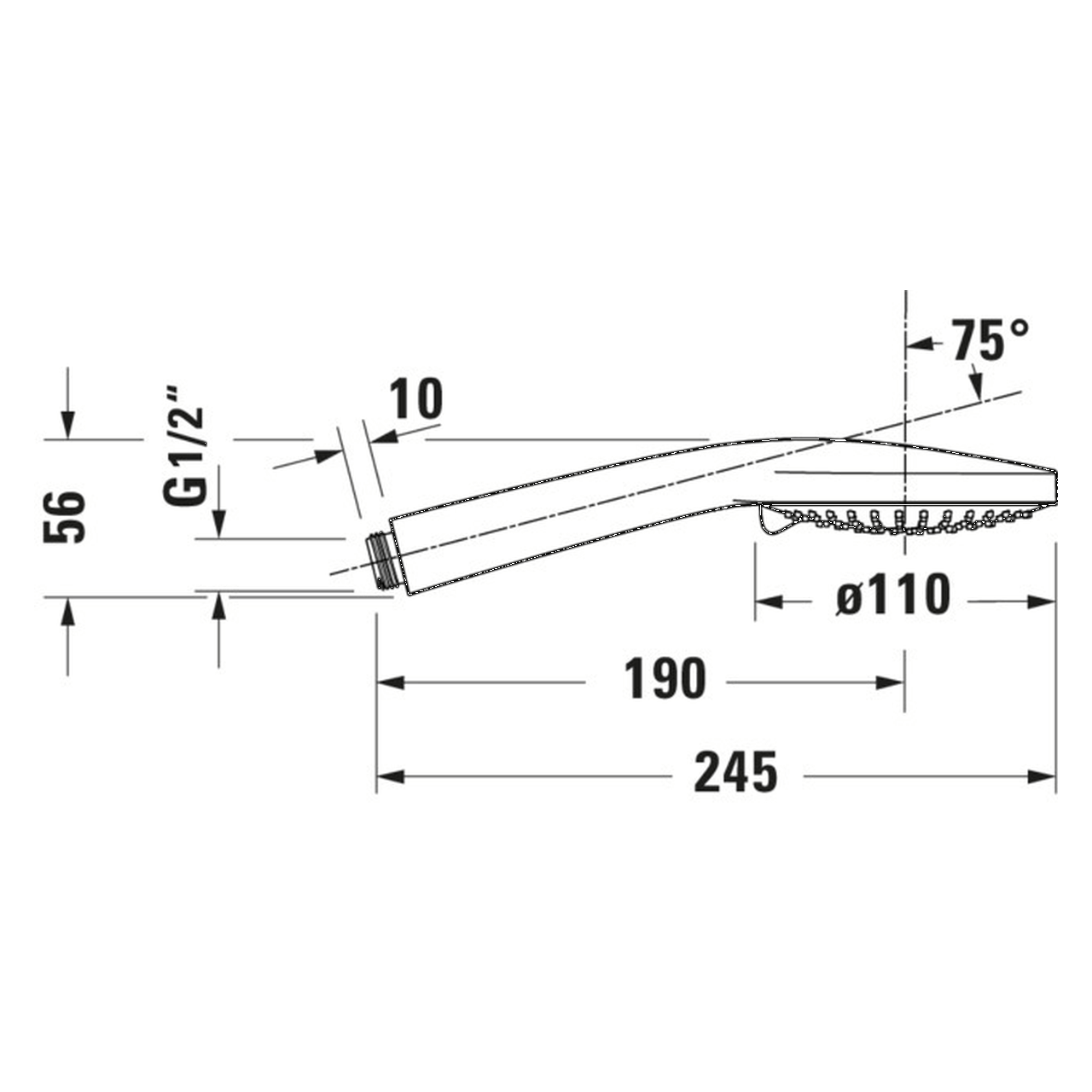 Duravit Handbrause 3jet 110 MinusFlow Chrom 245 mm (UV0652016010) – jetzt bei Meds24 Duravit Handbrause 3jet 110 MinusFlow Chrom 245 mm (UV0652016010)