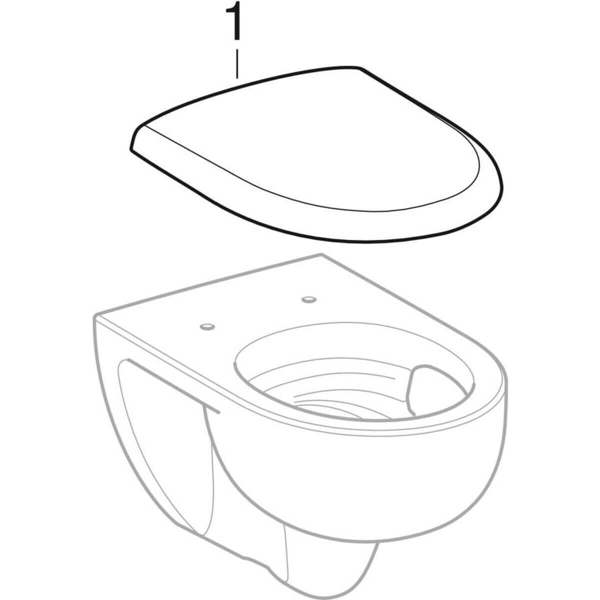 Geberit Wand-Tiefspül-WC Renova Set mit WC-Sitz weiß