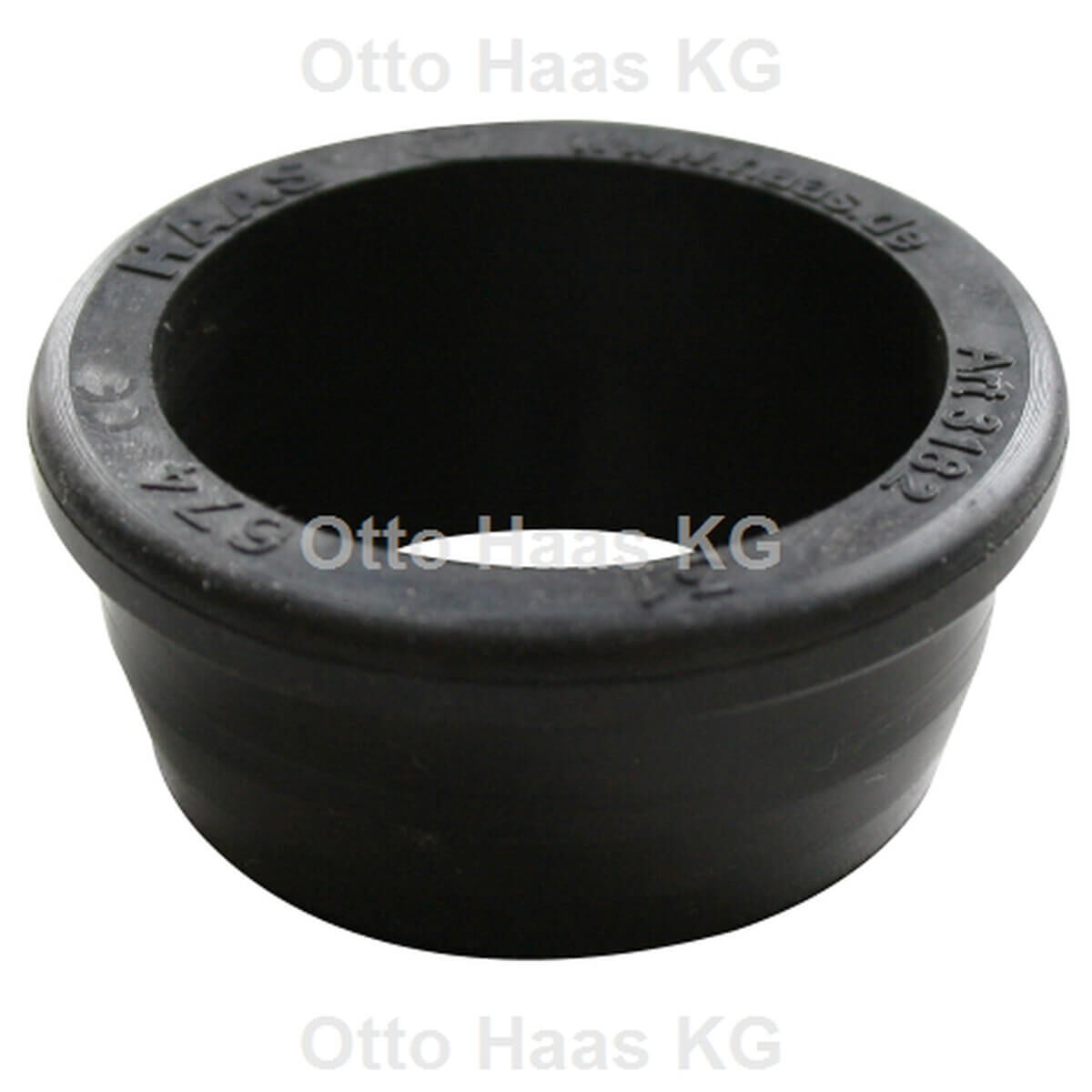 Haas Gummi-W-Nippel 45,5 mm außen/39,5 mm innen 1 1/2" schwarz