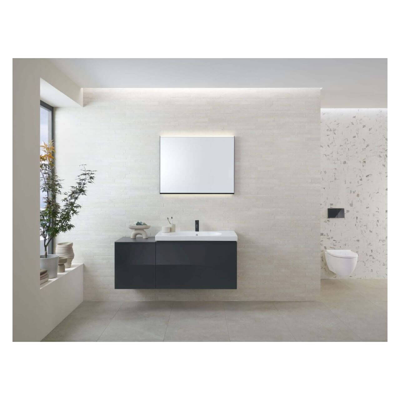 Geberit Wand-Tiefspül-WC-Set Acanto 36 x 38,5 x 53,5 cm 4,5 l geschlossen weiß