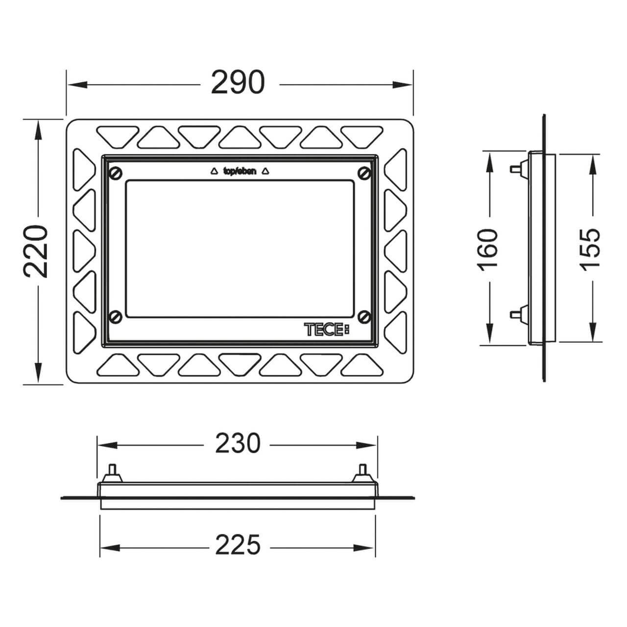 Tece WC-Einbaurahmen Weiß für flächenbündige Montage