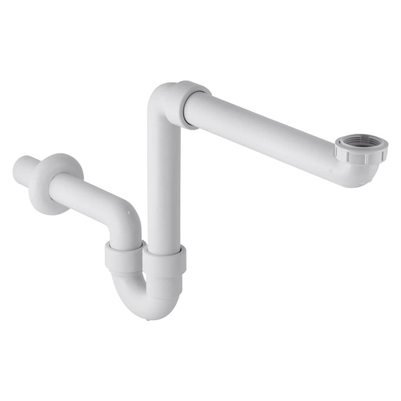 Geberit Rohrbogen G1 1/2 x 1 1/4 x 40 mm Raumsparmodell Weiß