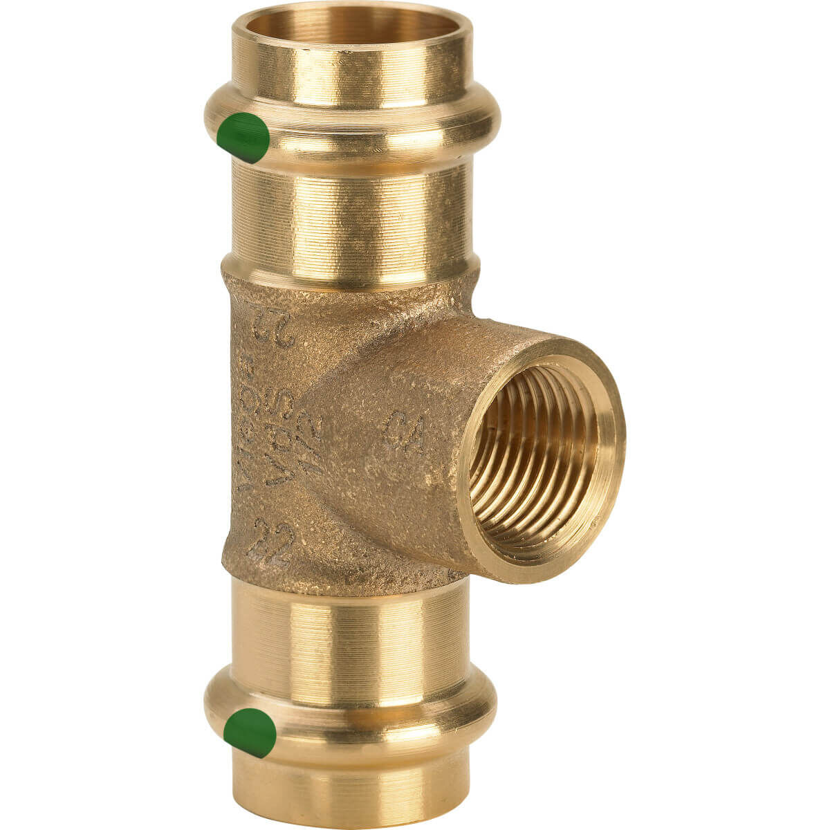 Viega T-Stück Sanpress 2217.2 35 x Rp 1/2 x 35 mm Siliziumbronze