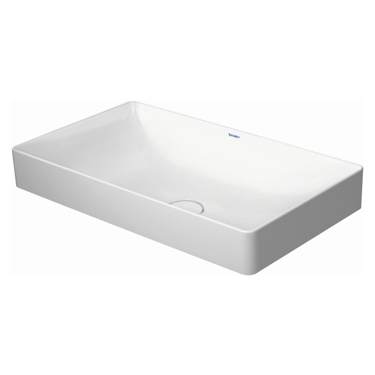 Duravit Aufsatzbecken DuraSquare 60x34,5 cm Weiß ohne Hahnloch WonderGliss