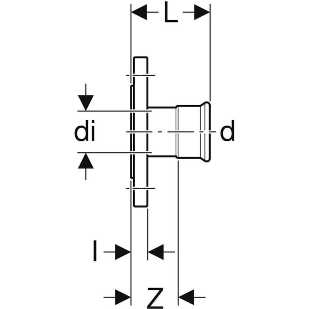 Geberit Flansch Mapress Therm DN 65 Ø 76,1 mm Länge 11,4 cm PN 6