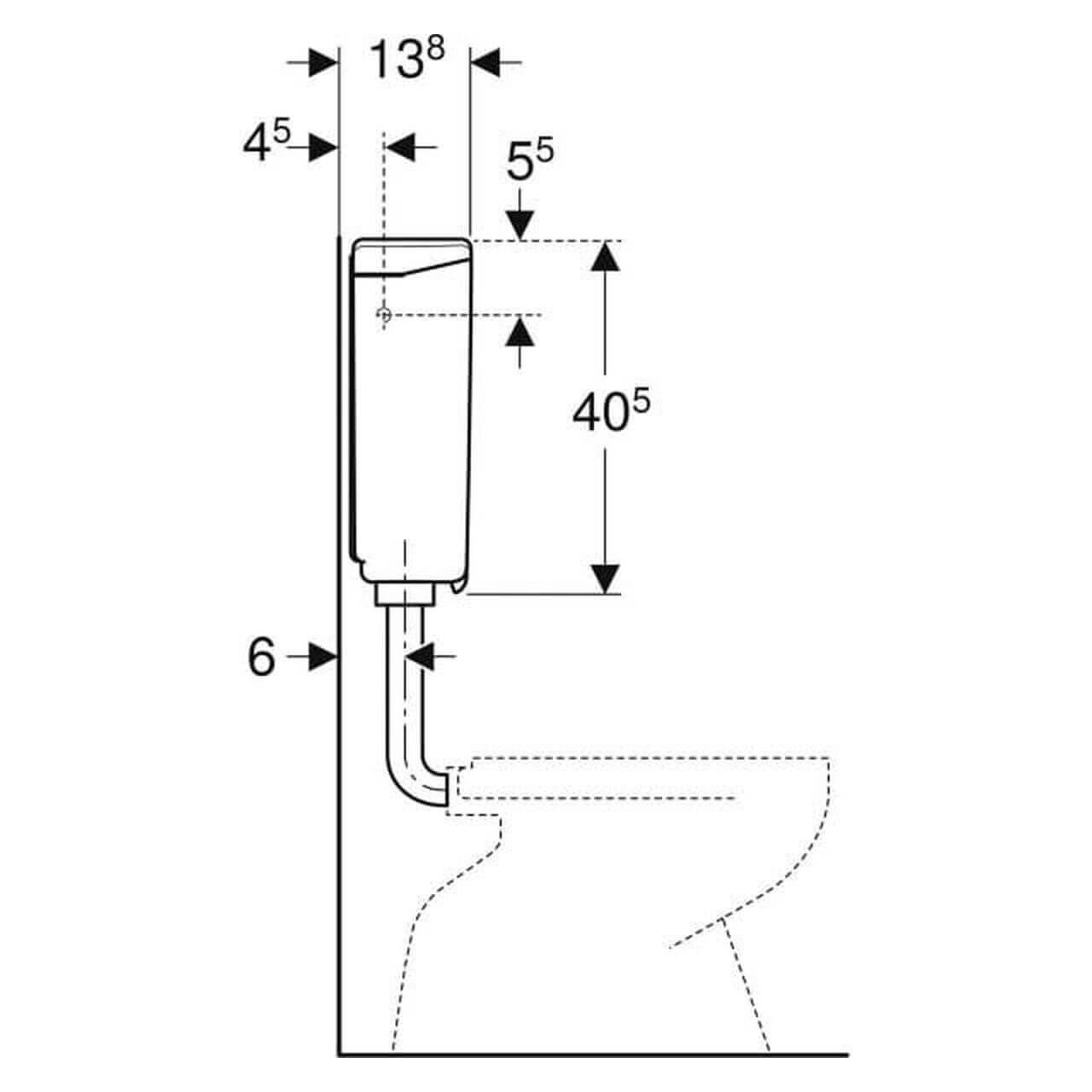 Geberit - Aufputz-Spülkasten - AP140 2-Mengen-Spülung Bahamabeige