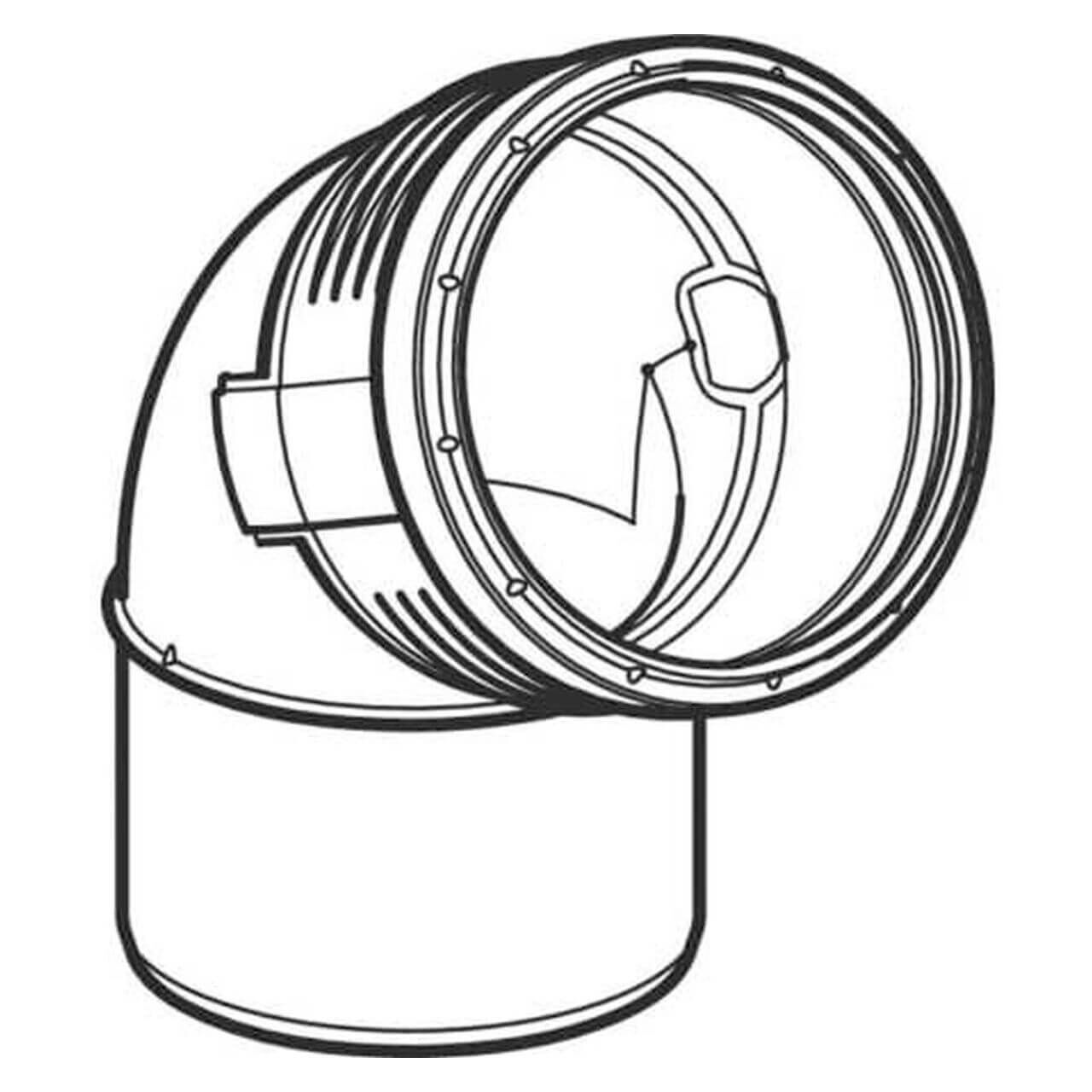Geberit Bogen Silent PP DN 90 67,5° schalloptimiert