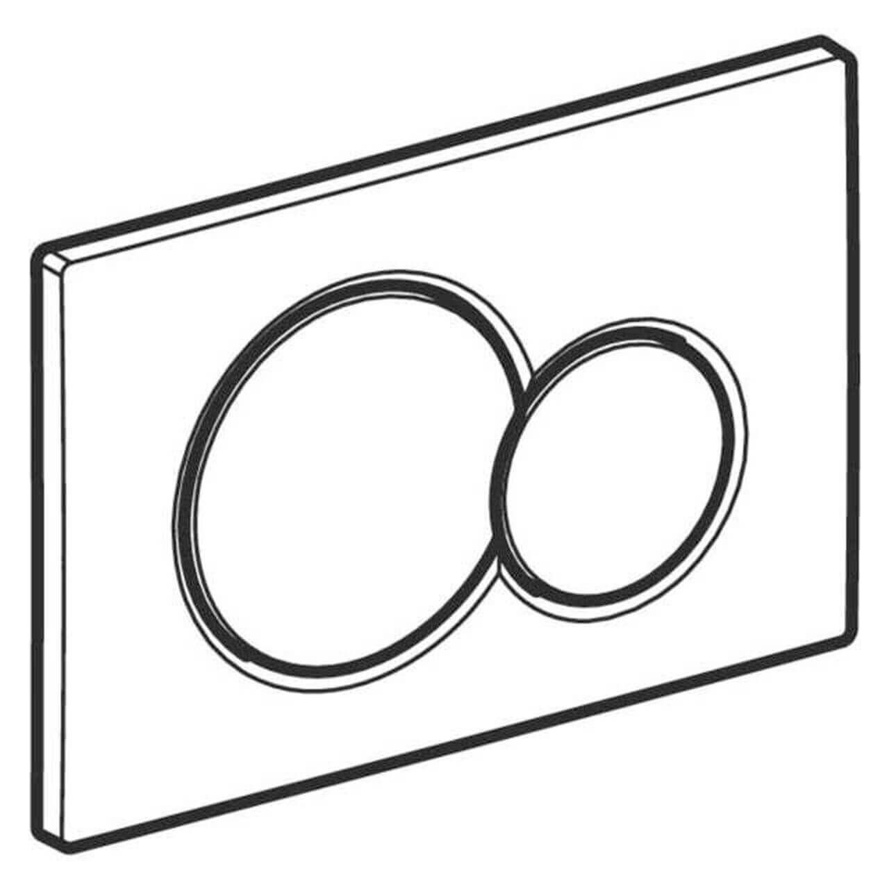 Geberit Betätigungsplatte Sigma 01 Platte/Taste glanzchrom/mattchrom, für 2-Mengen-Spülung, Kunststoff (10585410)