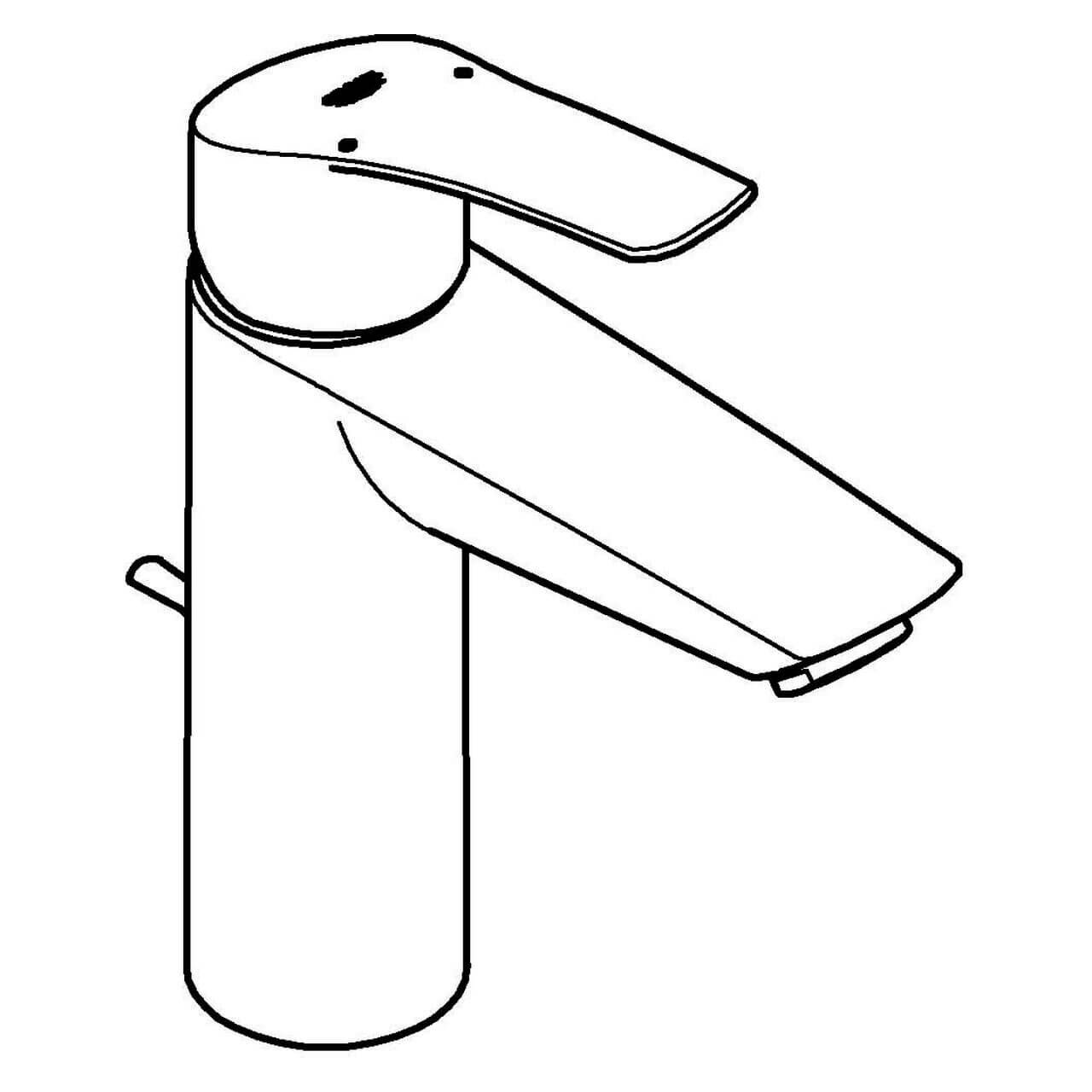 Grohe Waschtischarmatur Eurosmart 1/2 M Size mit Ablaufgarnitur