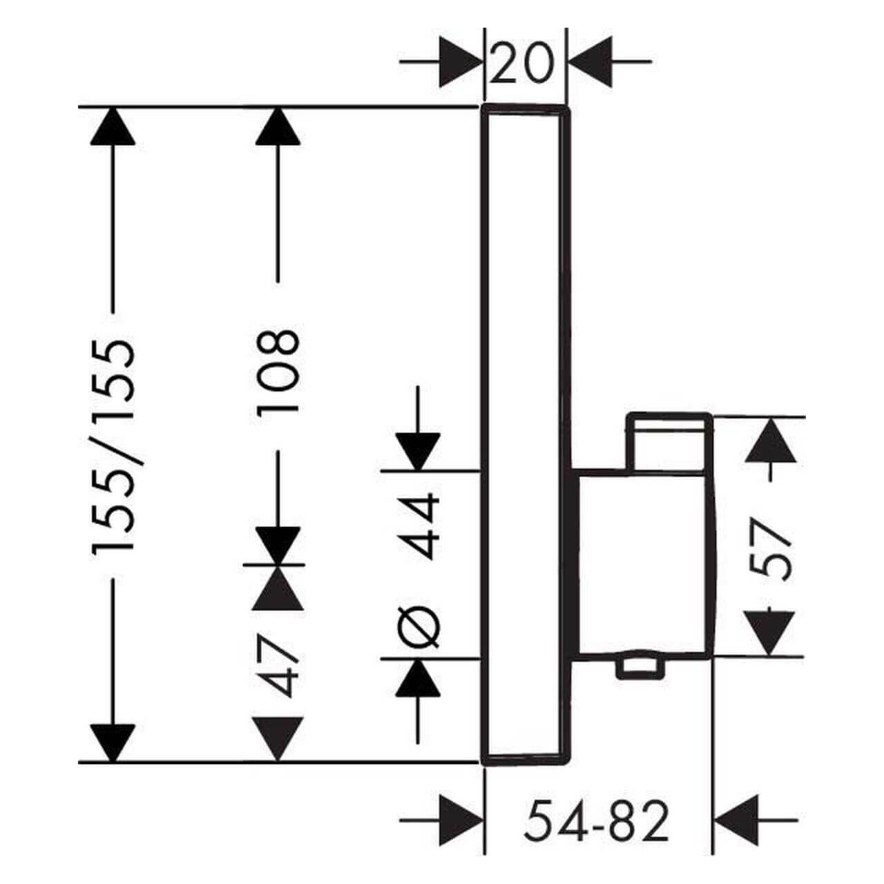 Hansgrohe Duscharmatur ShowerSelect Schwarz