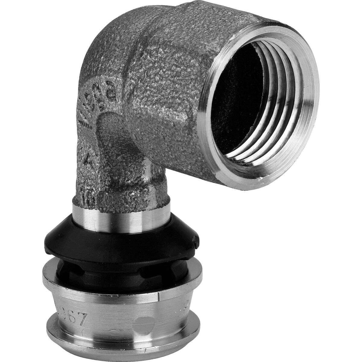 Viega Übergangsbogen Raxofix 5314.11 16 mm x Rp 1/2 90° mit Siliziumbronze