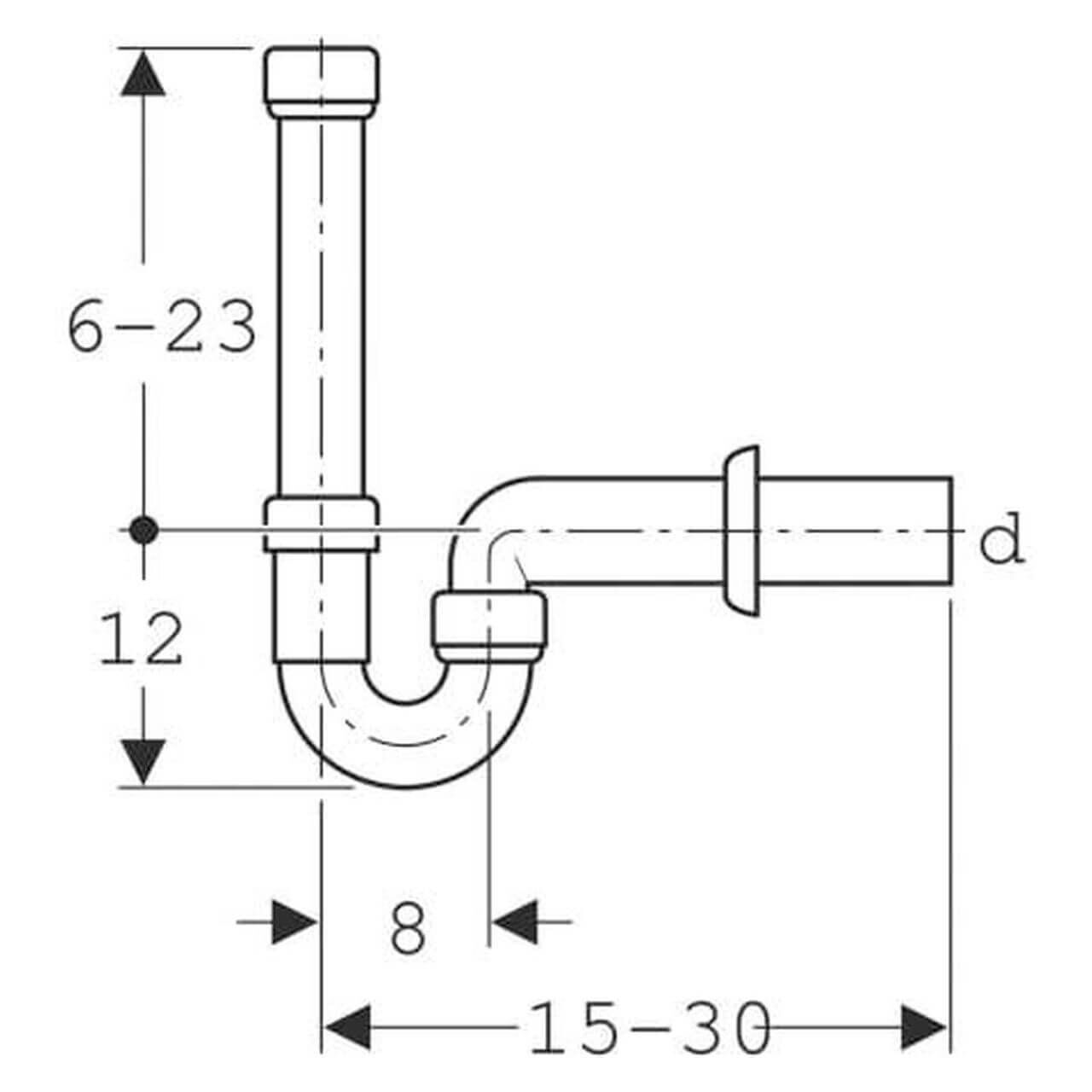 Geberit Geräteanschlussrohr Ø 40 mm Weiß