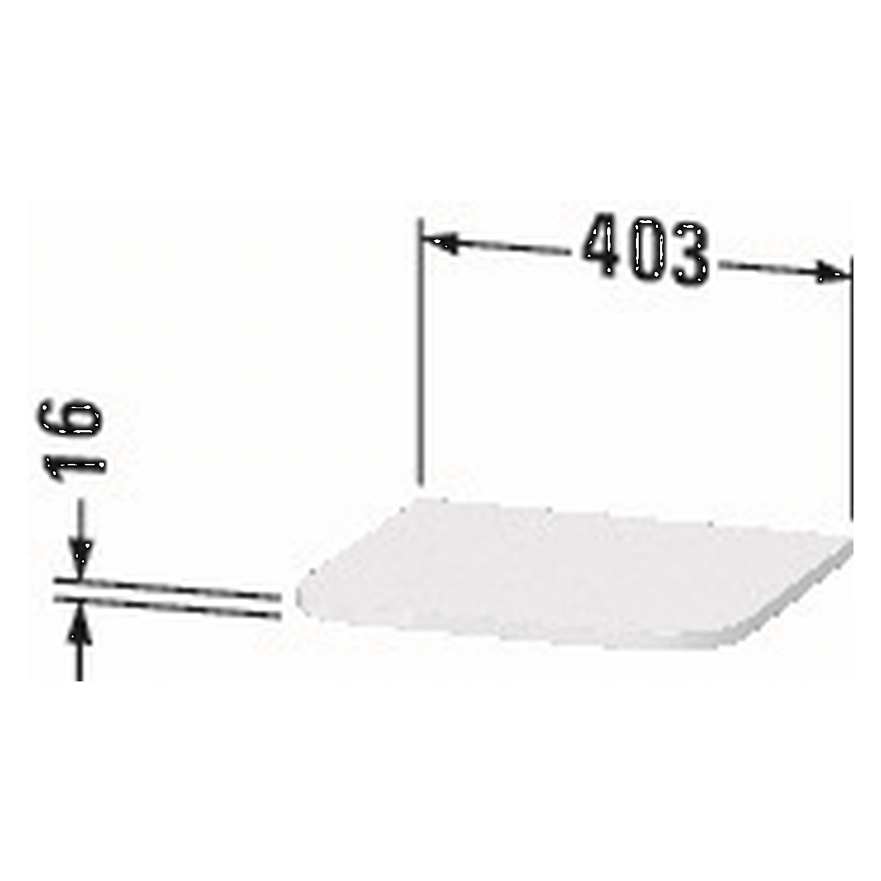 Duravit Abdeckplatte Happy D.2 Plus Graphit 40,3x36,4 cm (HP030008080)