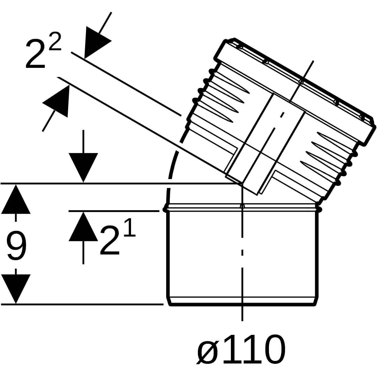 Geberit Bogen Silent PP DN 100 30° schalloptimiert