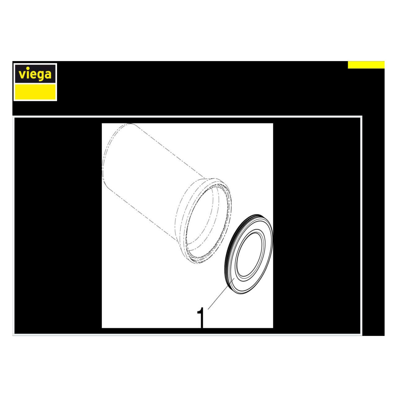 Viega WC-Anschlussstutzen DN 100 x 400 mm Kunststoff Weiß