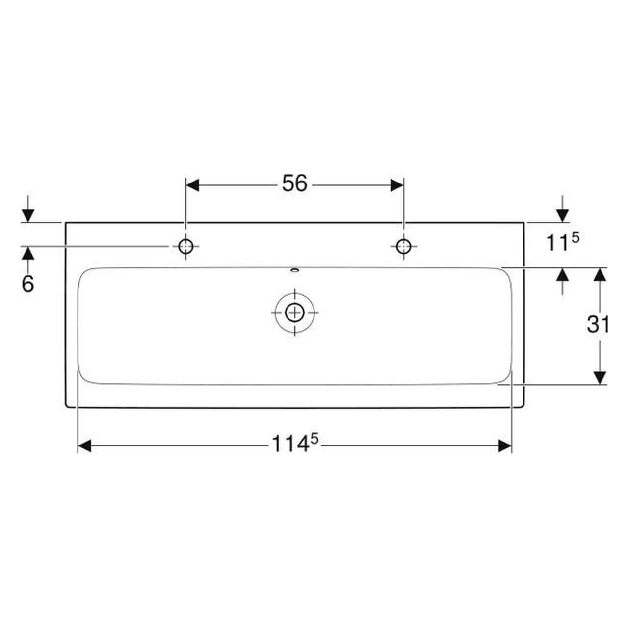 Geberit Waschtisch Icon weiß 1200x160mm