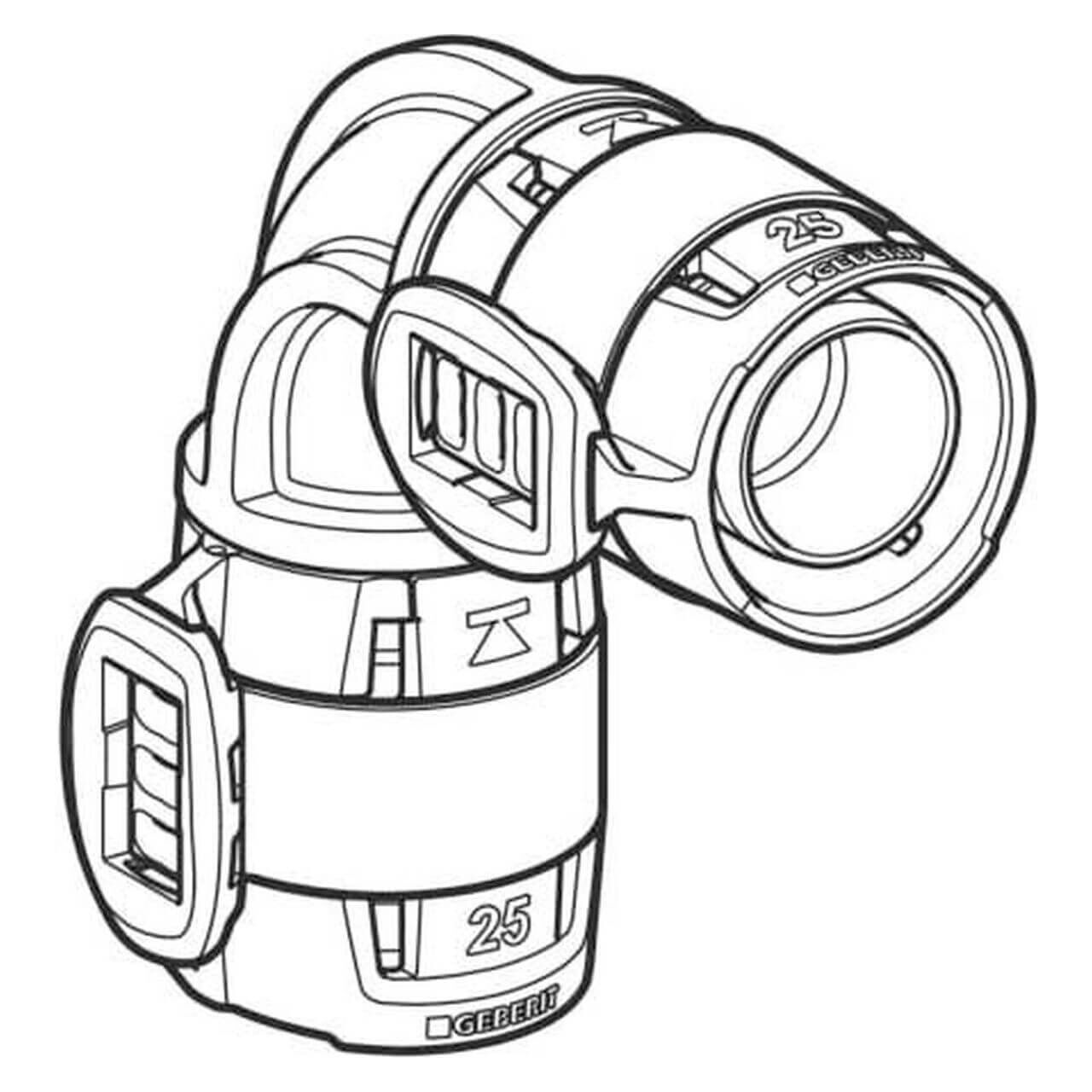 Geberit Bogen FlowFit Ø 32 mm 90°