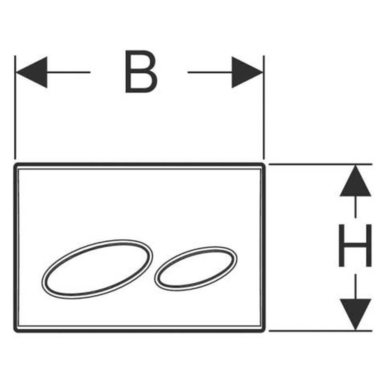 Geberit Betätigungsplatte Kappa 20 Weiß, 2-Mengen-Spülung