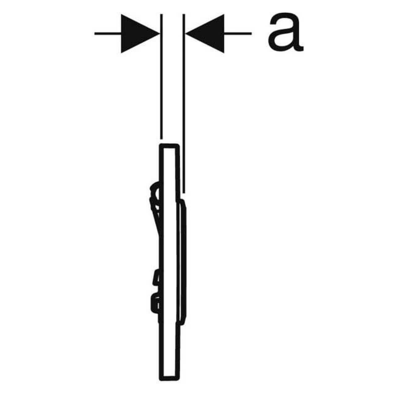 Geberit Urinalsteuerung Typ 10 pneumatisch Weiß mit Ring Hochglanz-Chrom