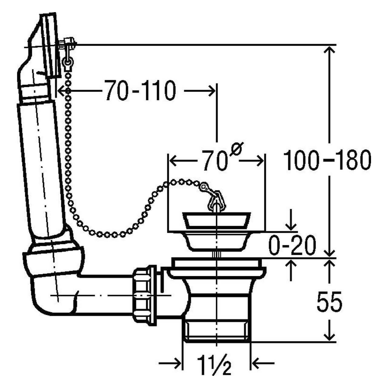 Viega Ab-/Überlaufgarnitur 7462.71 Weiß Kunststoff