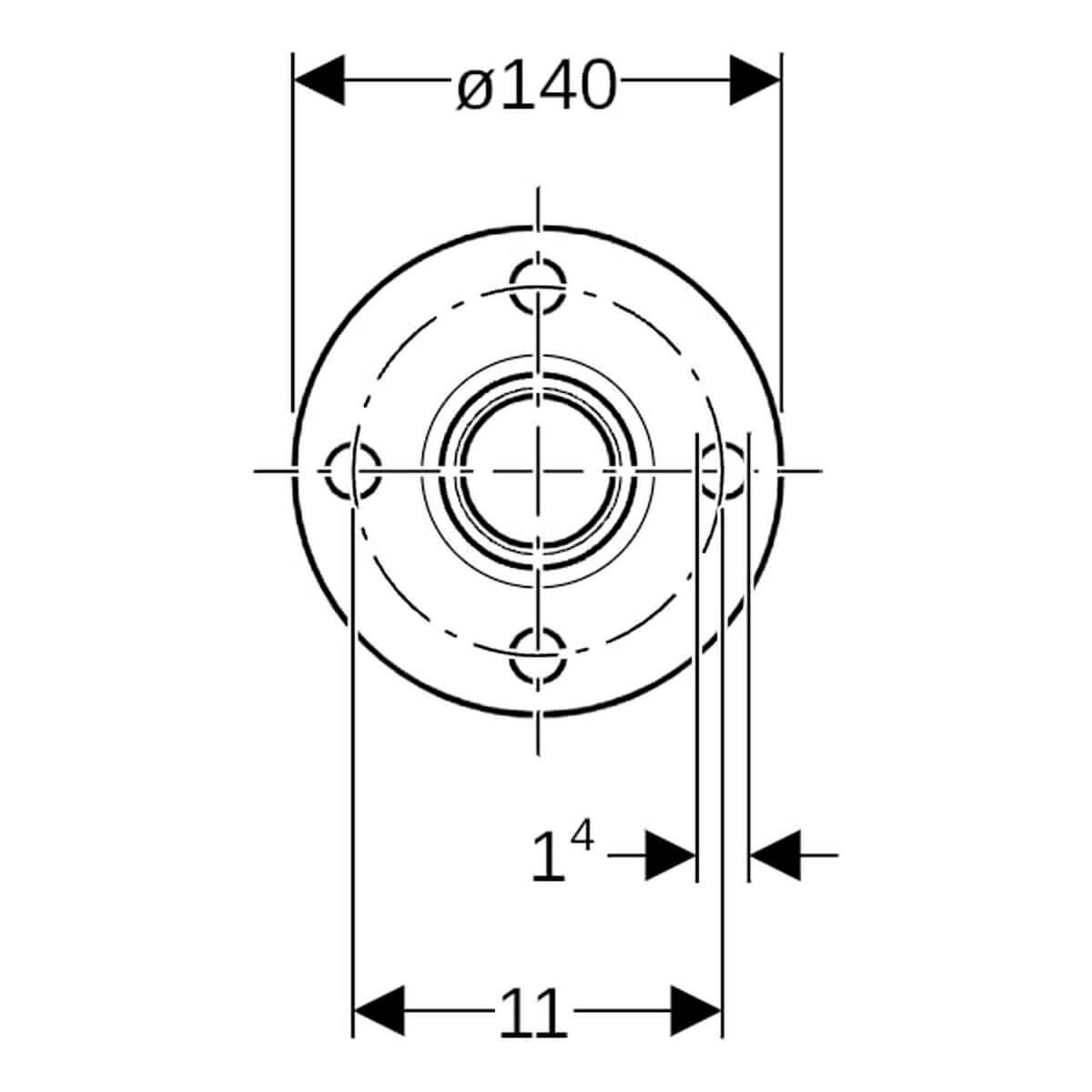 Geberit Flansch Mapress Therm DN 50 Ø 54 mm Länge 8,3 cm PN 6