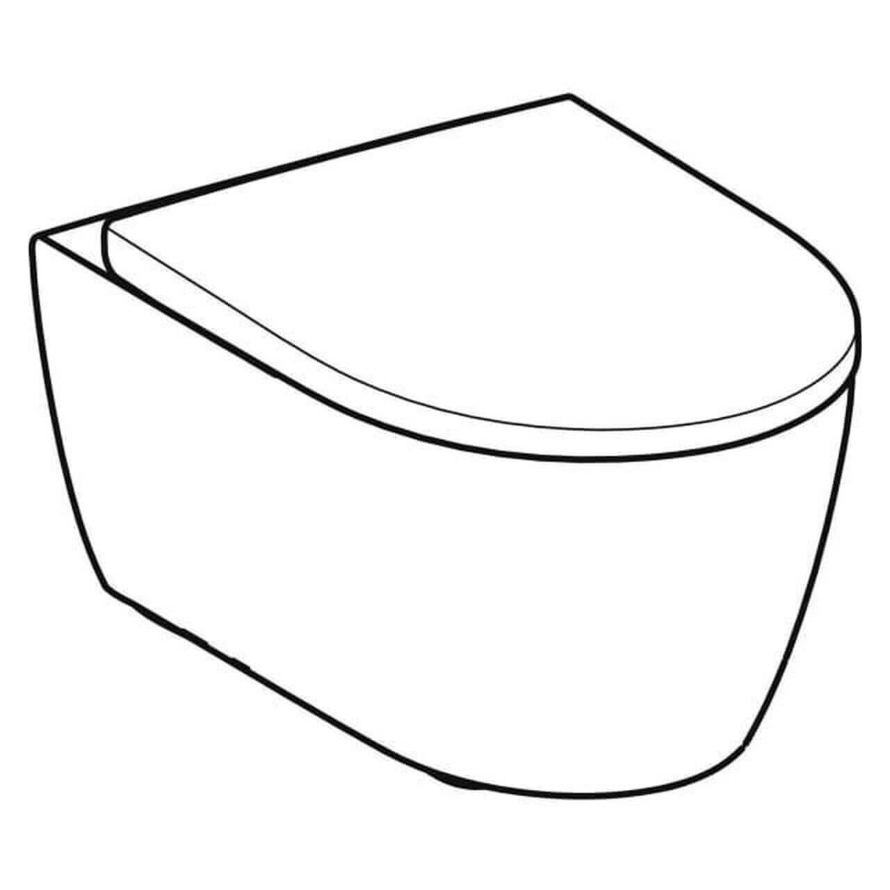 Geberit Wand-Tiefspül-WC iCon 36x53 cm rimfree mit WC-Sitz weiß
