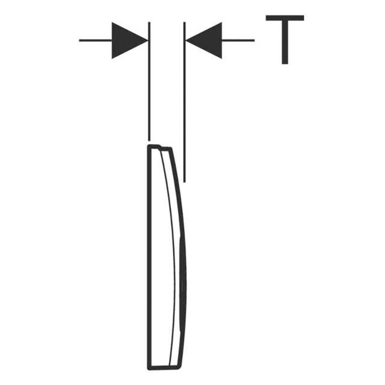 Geberit Betätigungsplatte Delta 25 Weiß-Alpin, 2-Mengen-Spülung