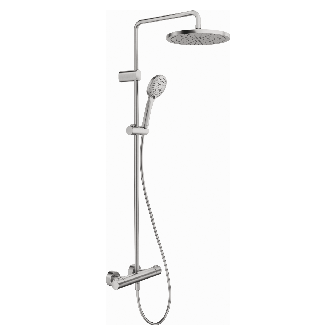 Duravit Duschsystem MinusFlow 354 mm mit Thermostat Edelstahl gebürstet (TH4282008070)