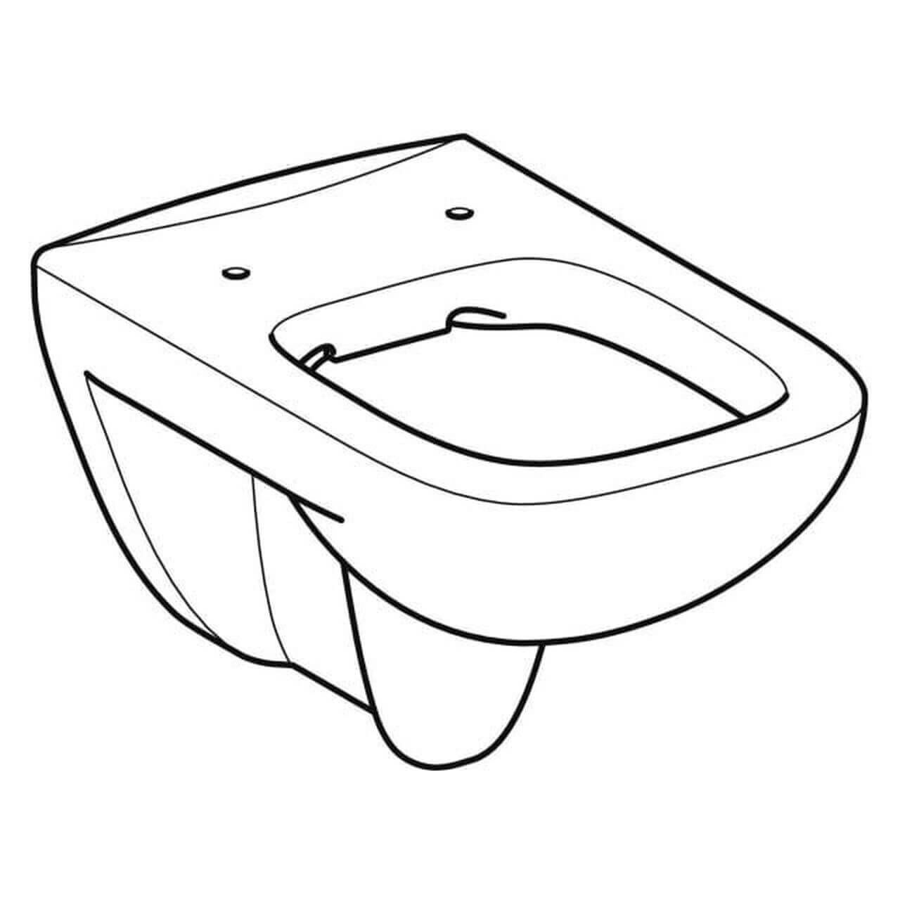 Geberit Wand-Tiefspül-WC Renova Plan 6/5 l rimfree weiß KeraTect