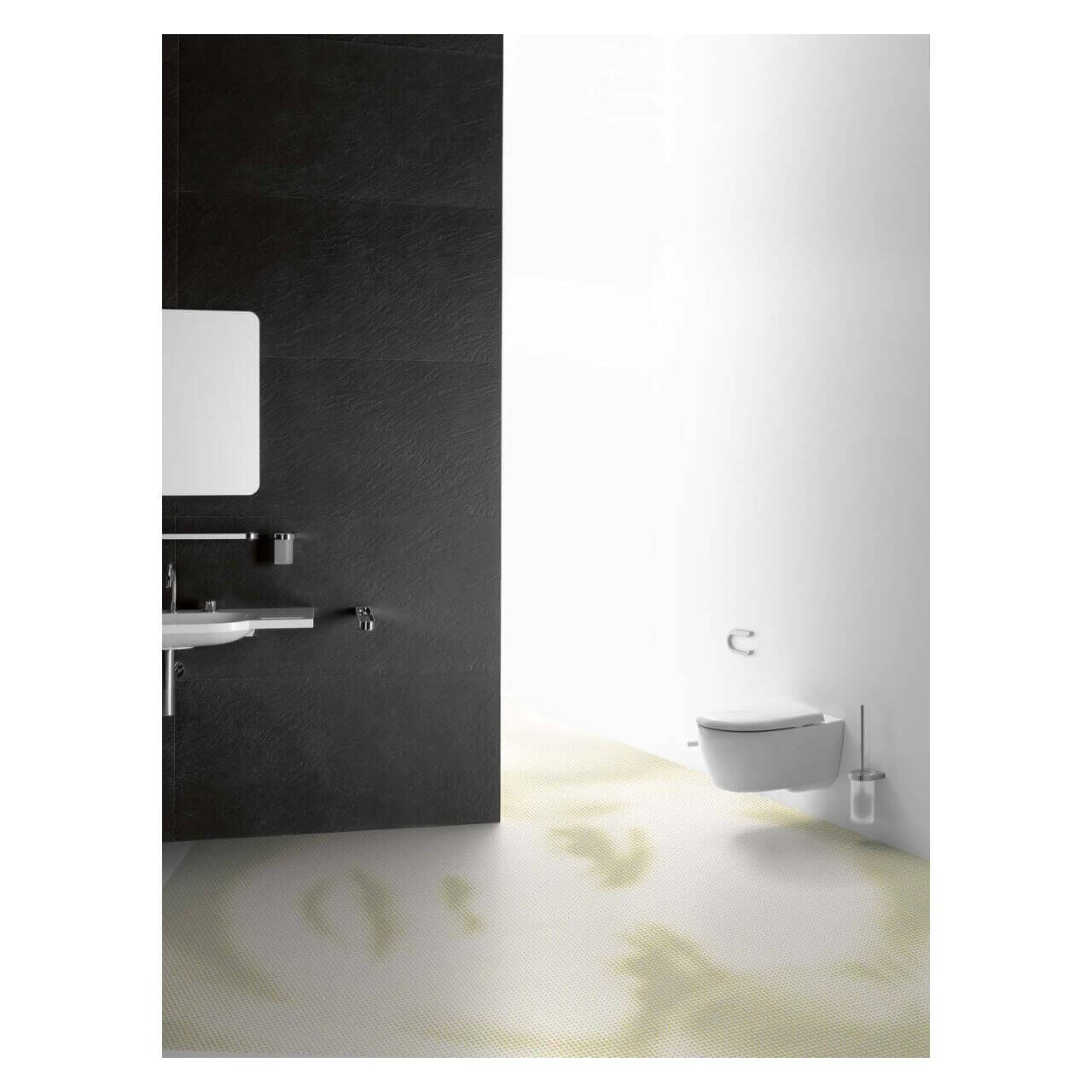 HEWI Toilettenbürste Chrom Ø76 mm - Metallstiel mit Bajonettverschluss