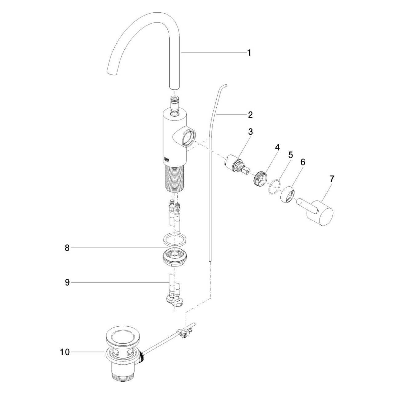 Dornbracht Einhandmischer Meta Chrom 167 mm