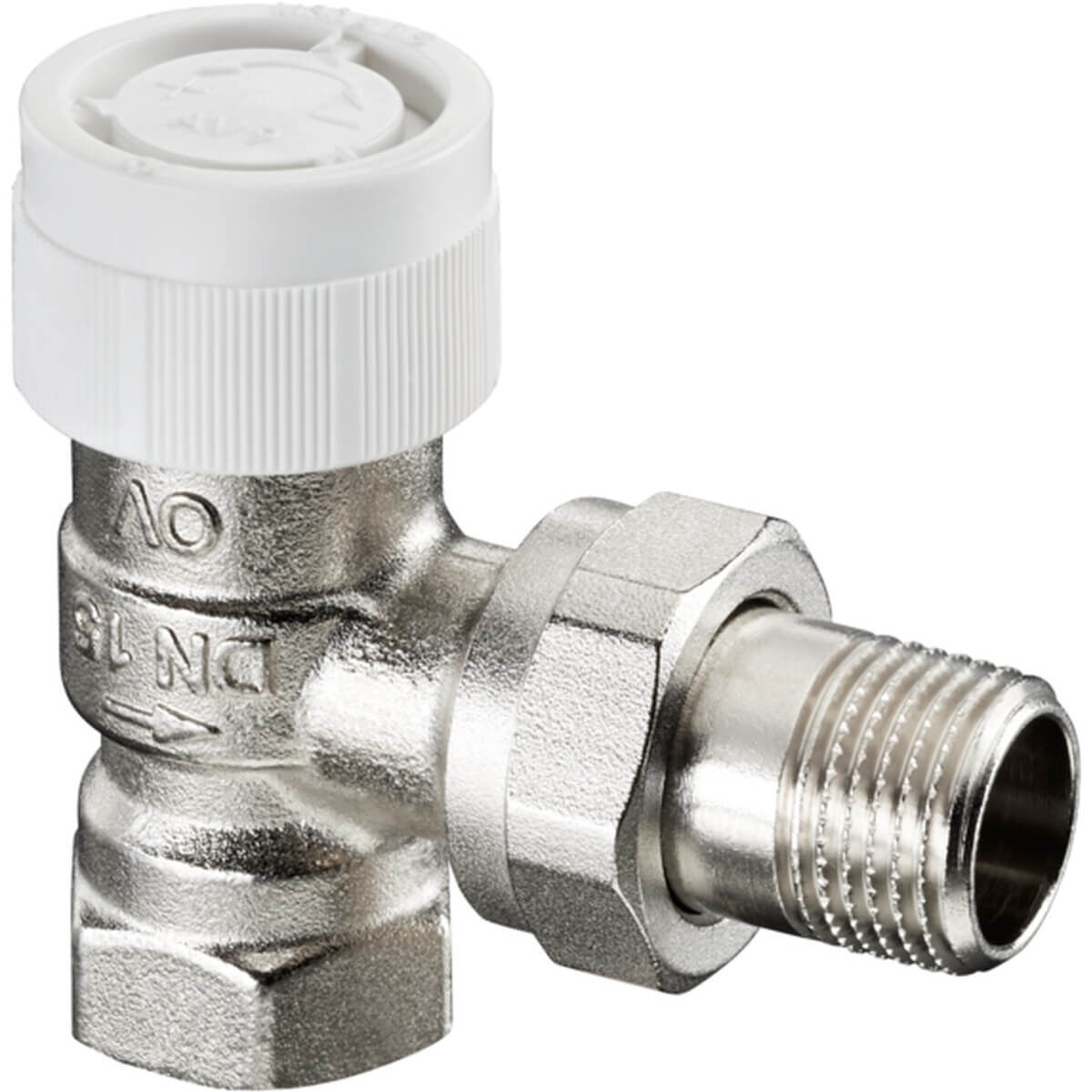 Oventrop Thermostatventil Baureihe AV 9 DN 10 Eck messing vernickelt