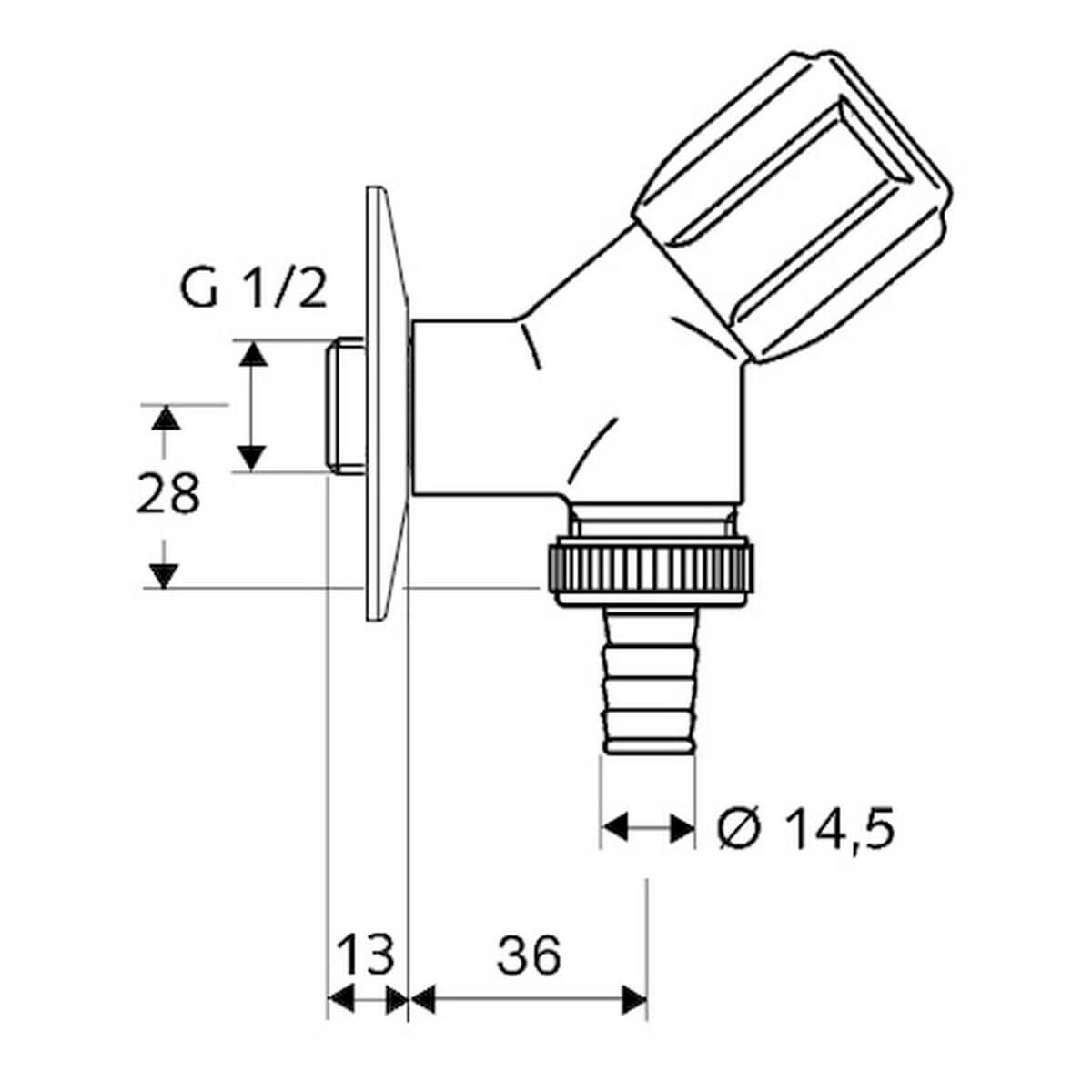 Schell Geräteschrägsitzventil Comfort G 1/2 AG