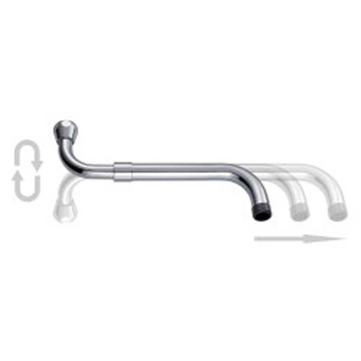 Neoperl S-Auslaufrohr 350-600 mm ausziehbar Chrom