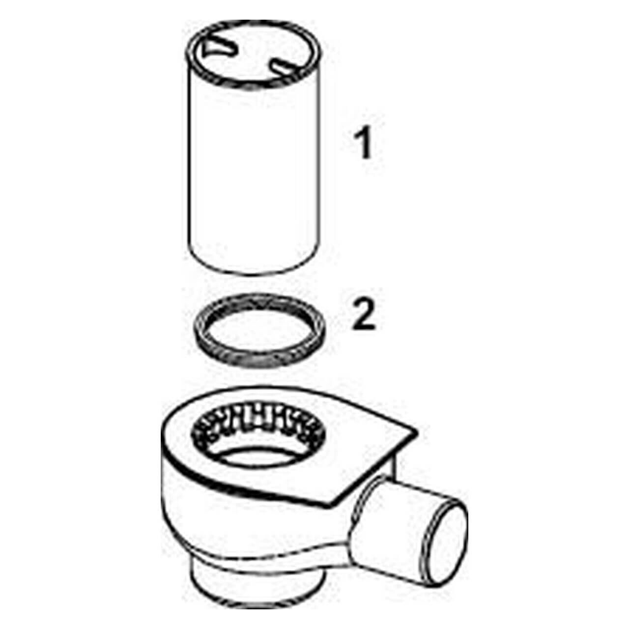 Tece Ablaufmodul Tecedrainline DN 50 seitlich